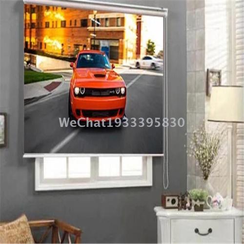 Factory Direct Living Room Bedroom Study shading Roller Shutter Curtain 3D Sports Car Full Shading Roller Shutter Finished Products Wholesale for Foreign Trade 