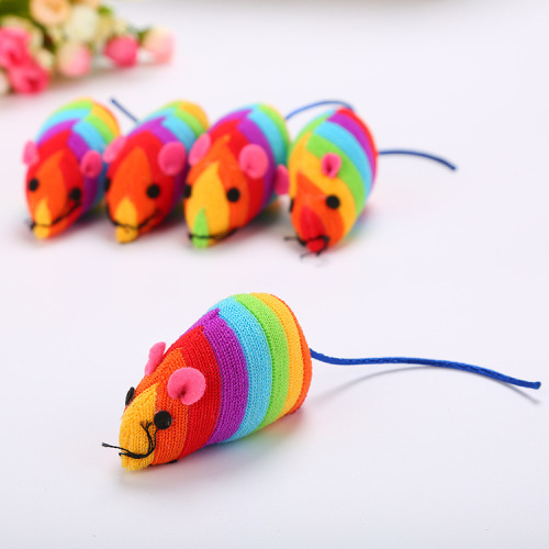 pet cat toy cat rainbow mouse toy simulation mouse pet supplies factory spot wholesale