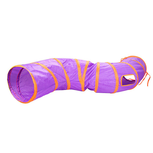 Cat Toy S-Type Foldable Cat Tunnel cat Channel Two-Color Selection Cat Bell Ball Factory Spot Batch Cross-Border