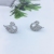 Miniature Zircon Swan Stud Earrings Female Simple New fashion style Compact anti-allergy ear needle