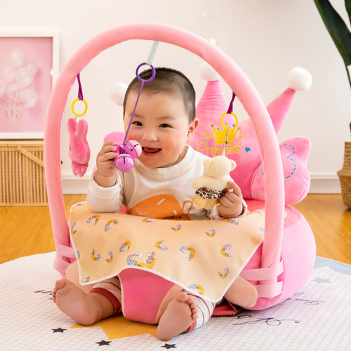 Crown star Baby Learning Chair New Plush Toys Customized Baby Products Wholesale Comfortable Children‘s Small Sofa
