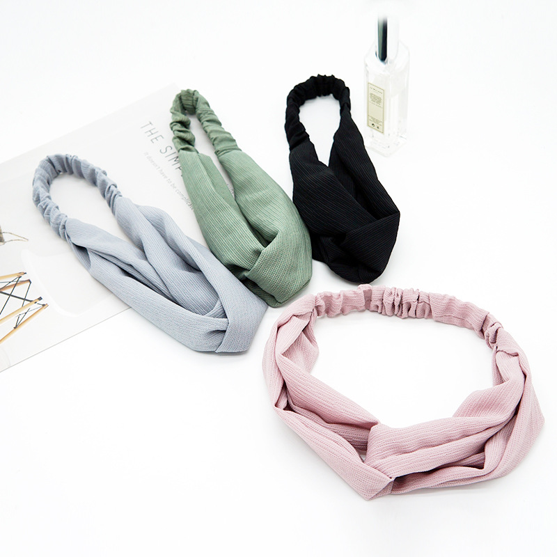 Cross hair Band Korea Small Fresh and Simple Elastic Wash Fa...