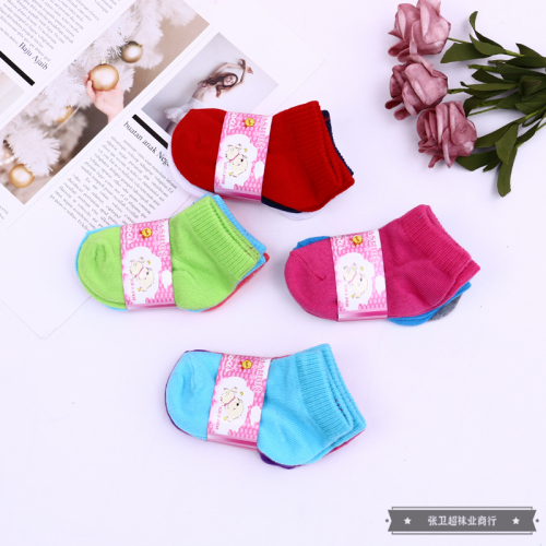 cotton material color baby children socks spring and autumn boys‘ and girls‘ socks have various colors and styles