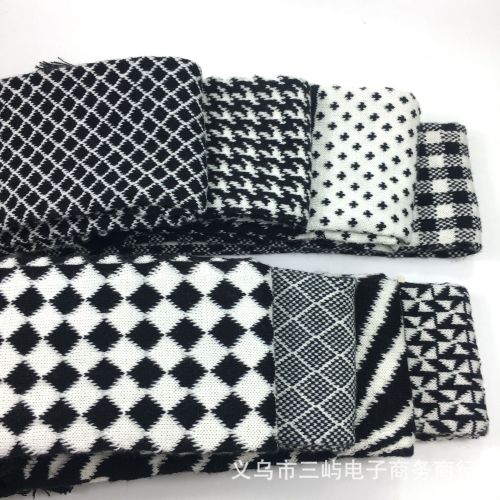 Autumn and Winter New Women‘s Knitted Acrylic Scarf Fashion All-Match Men‘s Korean Warm Couple Support Customization as Request