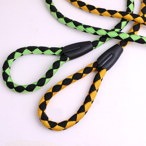Reflective Woven Rope， Lattice Color Rope， Color Matching round Rope， Pet Hand Holding Rope， Dog with Factory Direct Sales