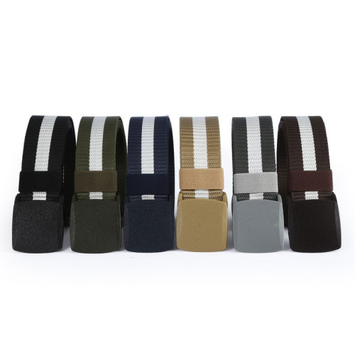 Men‘s Nylon Outdoor Sports Anti-Allergy Belt Casual All-Match Quick-Drying Smooth Buckle Belt Factory Direct Sales Wholesale