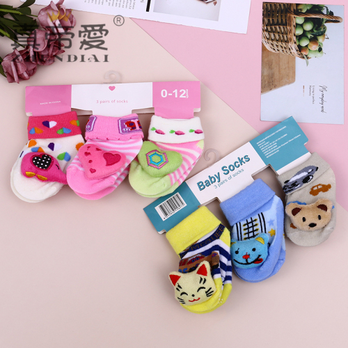New Children‘s Socks Newborn Baby Socks Room Socks Cute Three-Dimensional Animal Love Shape Baby Socks