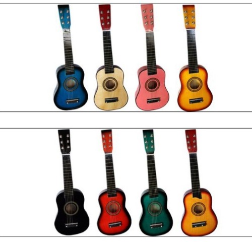 Manufacturers Wholesale 21-Inch 23-Inch Wooden Children‘s Small Guitar Can Play Toy Small Guitar 6-String Ukulele