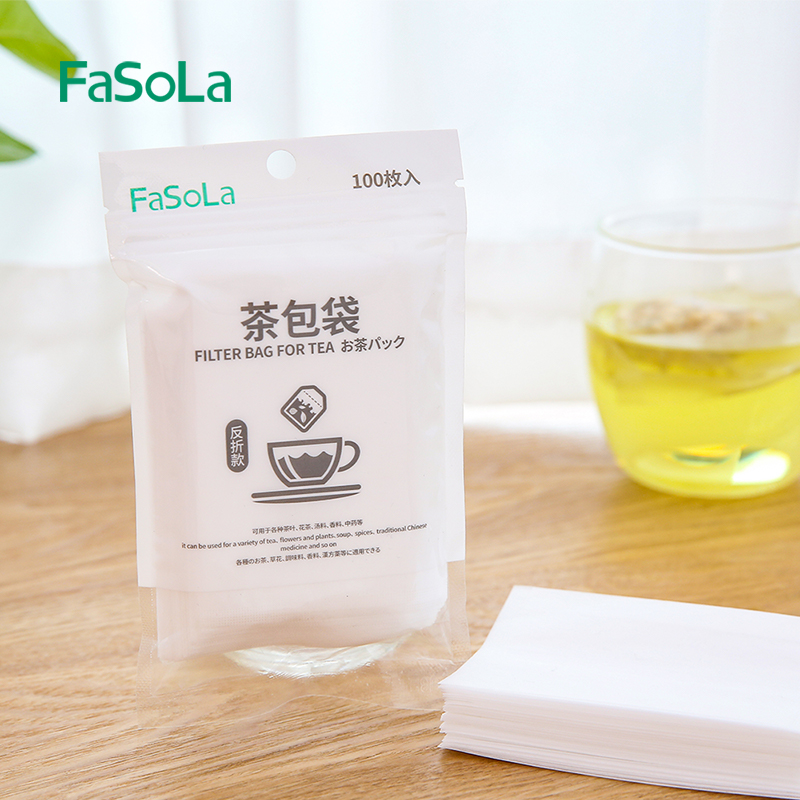 茶包袋100枚入反折款茶包茶袋咖啡过滤袋中药纱布袋茶叶空茶包袋