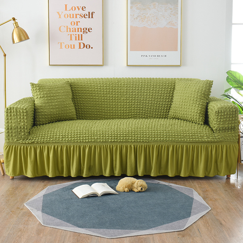 Supply The Nordic Web Celebrity Leather Sofa Cover Pure Color Stretch All Purpose Universal Four Seasons Purpose Cover Universal Four Seasons, How To Change Leather Sofa Cover