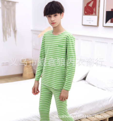 Ship Xinlang New Seamless Dralon Children and Teenagers Warm Suit Medium and Big Children Self-Heating Tailor