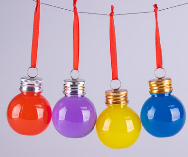 Plastic globe juice bottle Christmas tree decorations drop b...