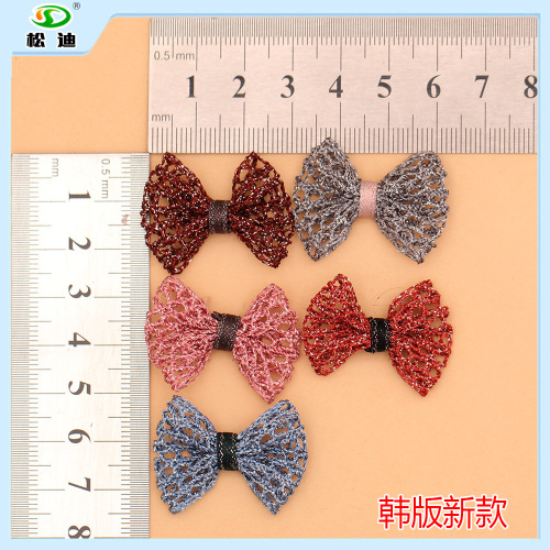 korean new silver silk lace female children‘s pantyhose bow flower jewelry accessories