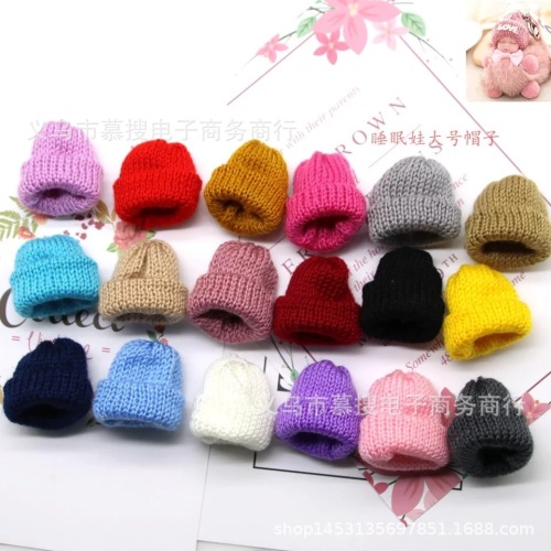 Factory Direct Sales Spot Mini Knitted Small Hat DIY Handmade Accessories Woolen Cap Decorative Hat Wholesale