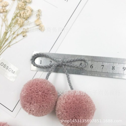 Monochrome Acrylic 3.5cm Pair Ball Wool Rope DIY Handmade Ornament Accessories Wool Ball Wool Ball Wholesale