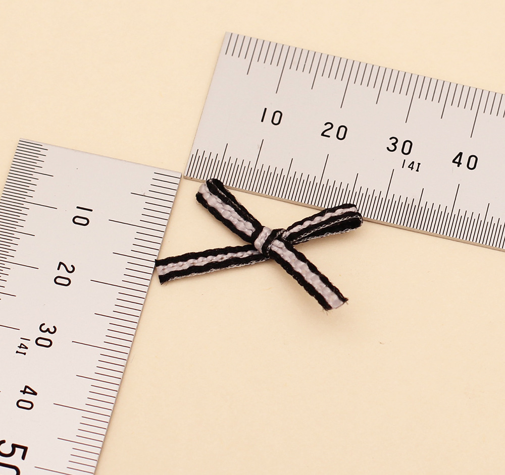 现货销售3毫米韩版黑色色织带小号蝴蝶袜子内衣小配件