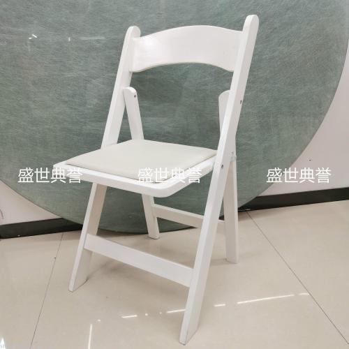 foshan foreign trade direct sales solid wood folding chair wedding party white folding chair american outdoor wedding banquet chair