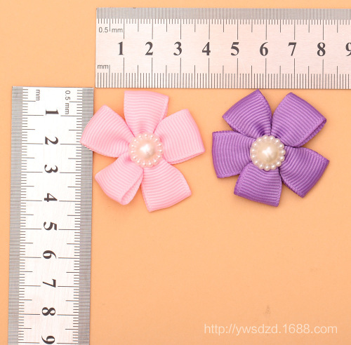 Wholesale Ribbed Band Hand Sewing Five Petal Flower Clothing Accessories