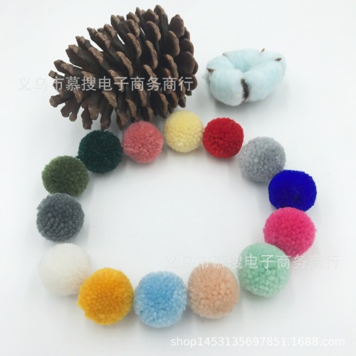 spot supply 3cm monochrome wool round hair ball jewelry accessories wool ball diy handmade clothing plush ball