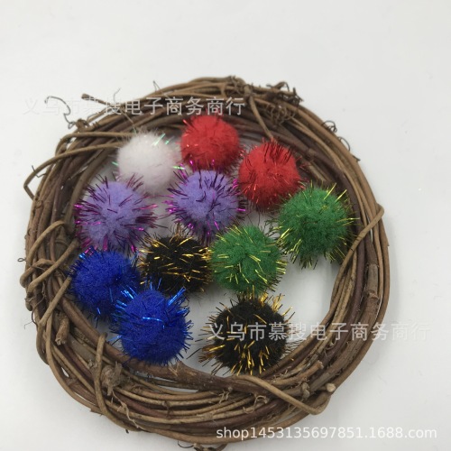 2cm christmas craft gold ball diy plush ball hair ball accessories wholesale self-produced and self-sold