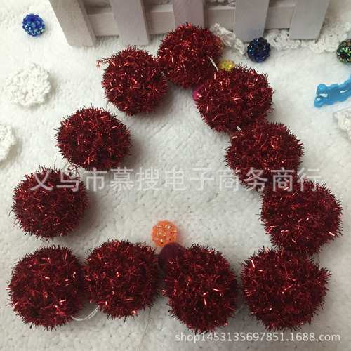 3.5cm handmade gold ball glitter ball fur ball multi-color total selection factory direct sales large quantity congyou
