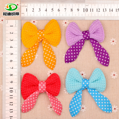 wholesale imitation wool fabric processing bow children‘s clothing toy accessories accessories