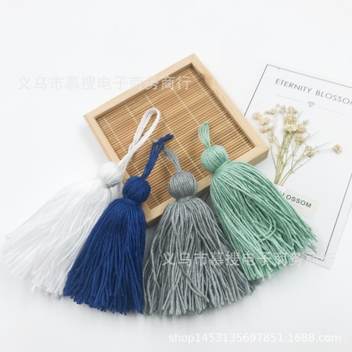 Cross Stitch Large Handmade Tassel Hanging Ear Clothing Accessories Bag Pendant DIY Plush Ball Wool Ball 