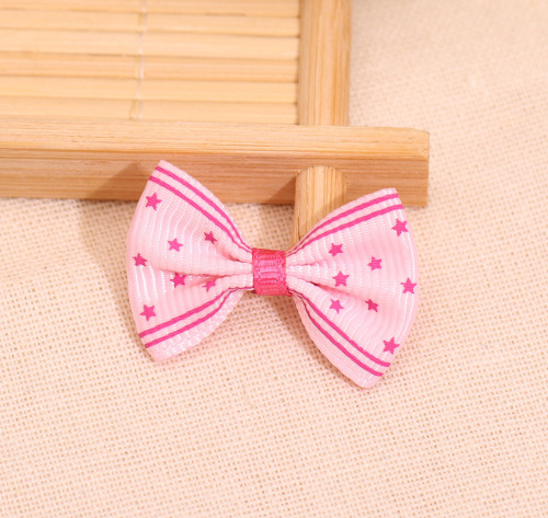 Production and Wholesale Rib Ribbon Five-Star Bag Waist Small Bow Tie Word knot Toy Accessories 