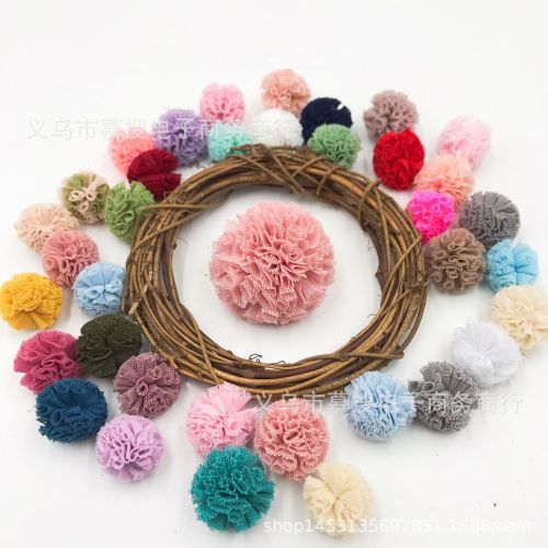 New Products in Stock 2.5 Korean Mesh Elastic Ball Floral Ball Ornament Accessories Self-Produced and Self-Sold DIY Handmade