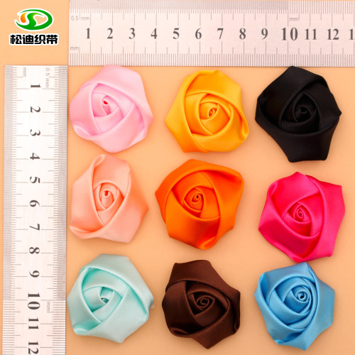 manufacturer direct selling handmade polyester with rose flowers