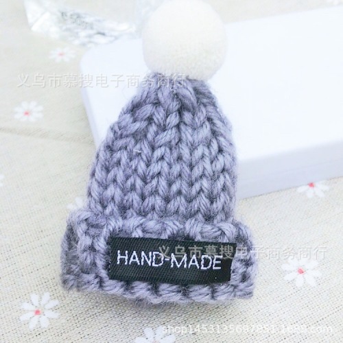 diy mobile phone shell jewelry plush hat fashionable cute wool hat handmade material wool ball wholesale