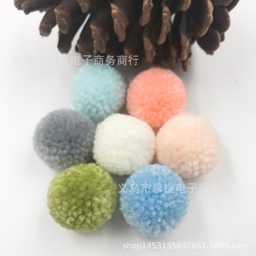 Acrylic Woolen Yarn Ball Macaron Multicolor Waxberry Ball Hair Ball Children‘s Hair Accessories DIY Accessories Material wholesale Self-Produced from