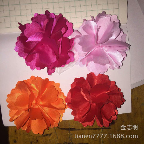 professional Customized Ribbon Handmade Flower Clothing Auxiliary Flower Handmade Rose DIY Hair Accessories Silk Shoes Decoration Flower