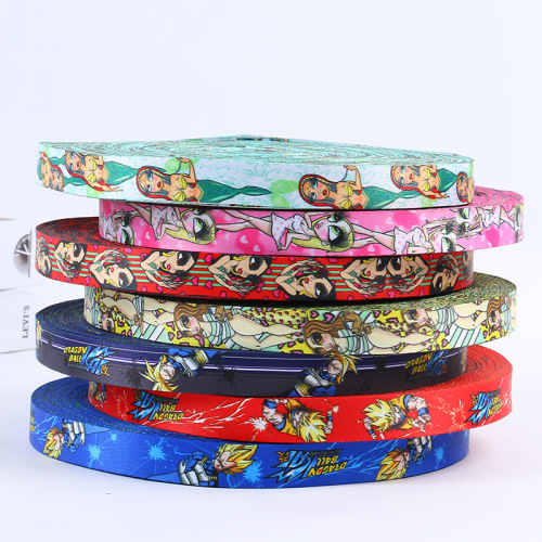 Cartoon Pattern Polyester Thermal Transfer Ribbon Can Be Punched Plate Multifunctional children Can Use Anti-Drop Belt Wholesale 