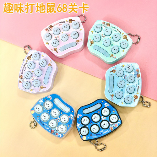 cute mini handheld hamster game machine keychain cute cartoon car creative gift ornaments