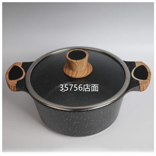 maifan stone aluminum pot korean maifan stone non-stick pot soup pot stew pot cooking pot induction cooker open flame universal 20cm