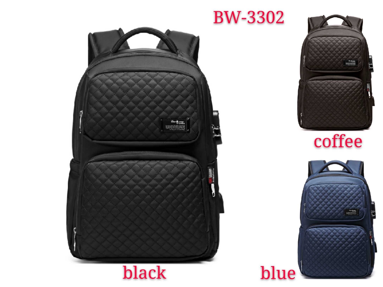 Biao Wang mens backpack casual backpack boys and girls high school students pack business computer bags