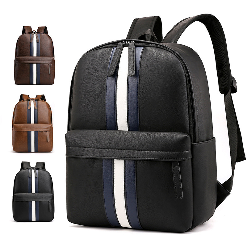 Foreign trade has come in a large-capacity backpack, 15.6 \\\"PU soft leather Computer bag, mul