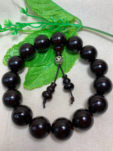 Authentic Indian Pterocarpus Santalinus 1.5 Hand Bead Buddha Beads Bracelet Accessories Gift
