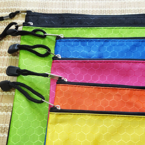 Office Stationery Wholesale Cute Korean Zipper File Bag Invoice Bag Pen Bag Portable Information Bag