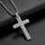 Stainless Steel Cross Scripture Necklace European and American Men's Black Titanium Steel Pendant Domineering Stainless Steel Jewelry