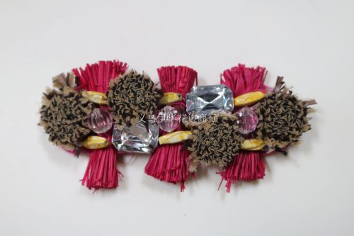 bowknot shoe flower leather custom beaded， beaded shoe flower， corsage， headdress flower， clothing accessories， etc.