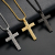 Stainless Steel Cross Scripture Necklace European and American Men's Black Titanium Steel Pendant Domineering Stainless Steel Jewelry