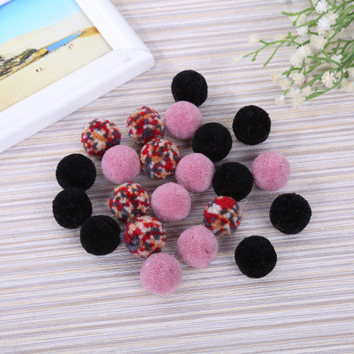 cashmere ball hair ring jewelry round plush ball clothing diy accessories customized wholesale