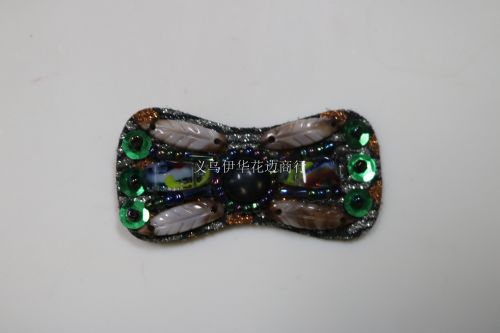 factory direct sales can be customized beaded bow shoe flower shoe buckle handmade shoe flower
