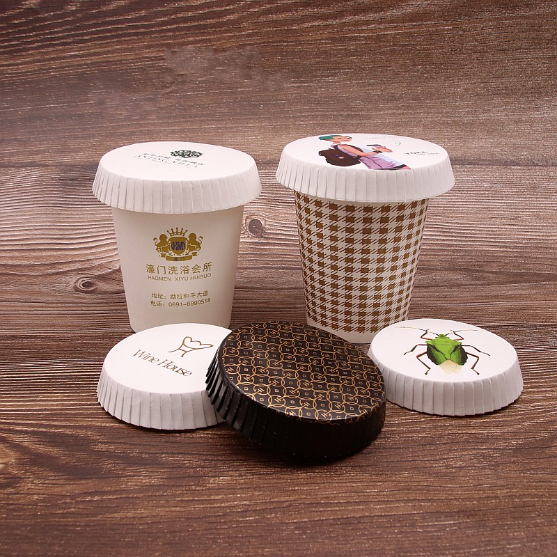 Custom-made Logo disposable Paper Cup Lid for hotel hotel ho...