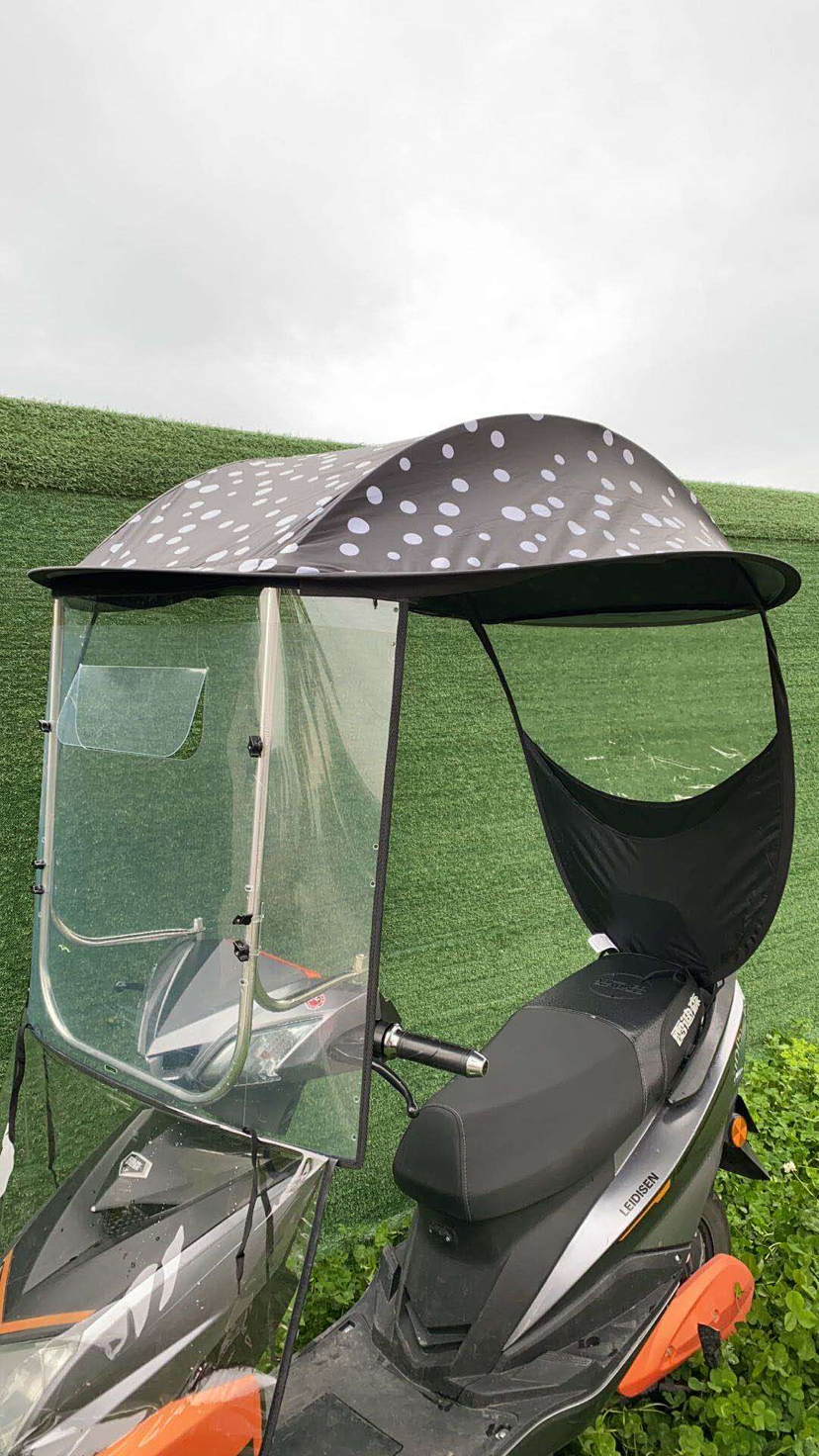 电动摩托车挡雨棚新款电瓶车防晒防雨挡风罩加厚车棚遮阳伞雨篷蓬