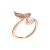Real Gold Color-Preserving Electroplated Mermaid Open Ring Korean Affordable Luxury Fashion Open Ring Micro Inlaid Zircon Index Finger Ring
