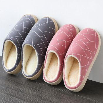 Goods Autumn and Winter Home Cotton Slippers Platform Heel Covered Home Indoor Couple Slippers Men and Women Warm Home