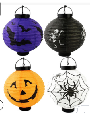Halloween Halloween to pumpkin Lantern LED box party bar decoration paper lantern